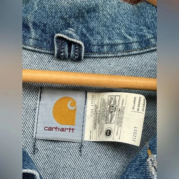 Carhartt Denim Trucker Jean Jacket Size 2XL - Picture 4 of 14